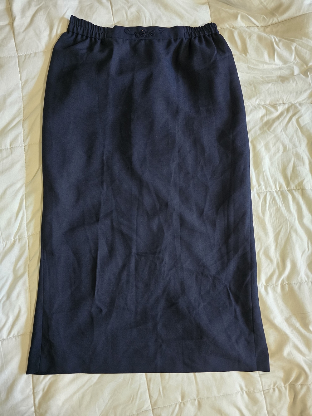 R&M Richards Navy A-Line Maxi Skirt